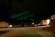 A small glimpse of the Northern Lights! (we're clearly still working on our Aurora photography skills)